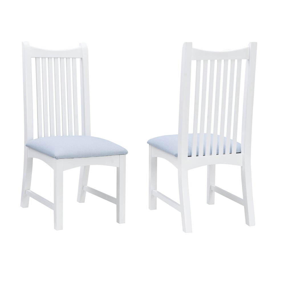 Bonnie Upholstered  Side Chair White Set Of 2. Picture 1