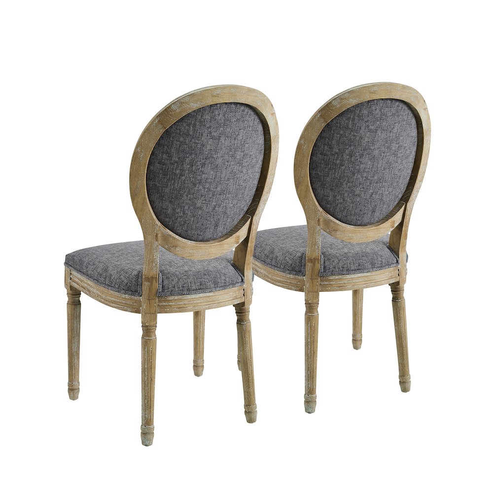Avalon Charcoal Oval Back Chair Set Of Two. Picture 8