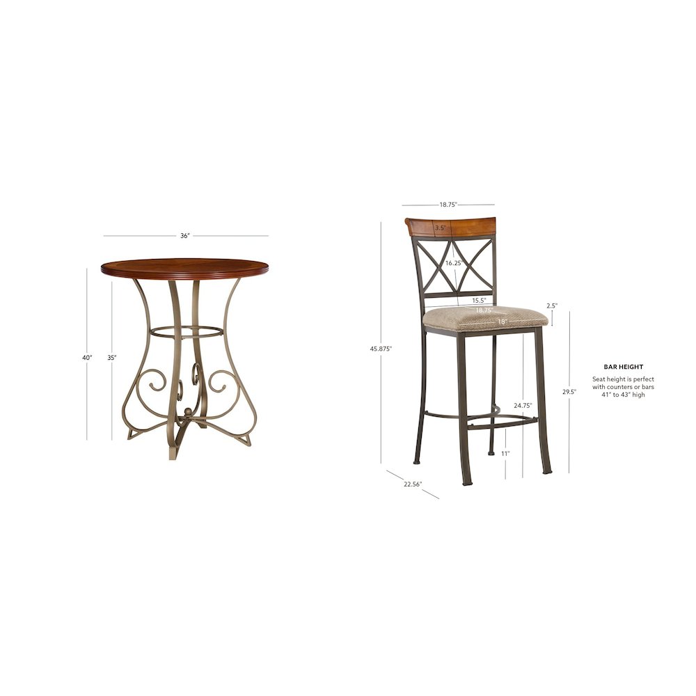 Hamilton 3pc Stationary Pub Set. Picture 5