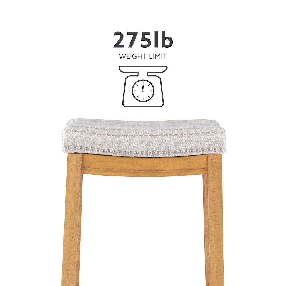Claridge  Linen Striped Bar Stool. Picture 14