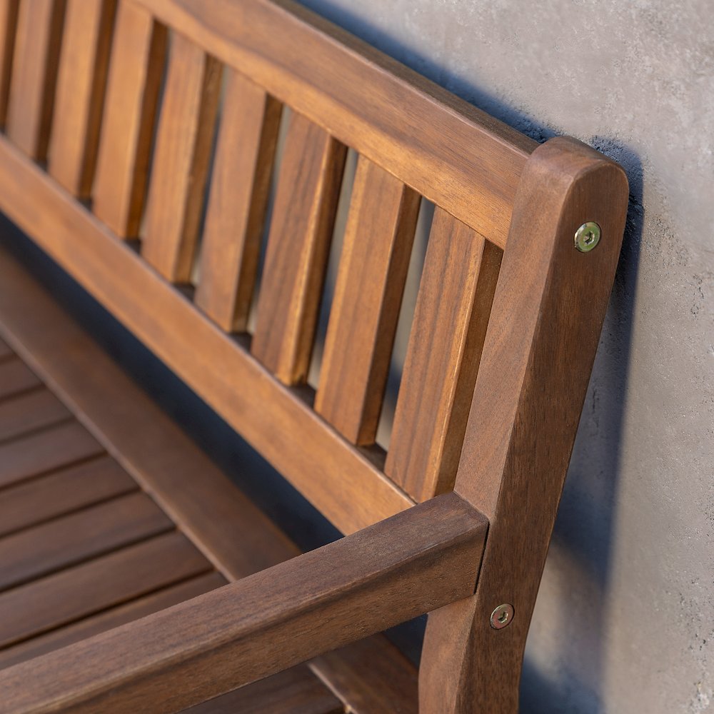 Catalan Bench - Acorn Finish. Picture 4