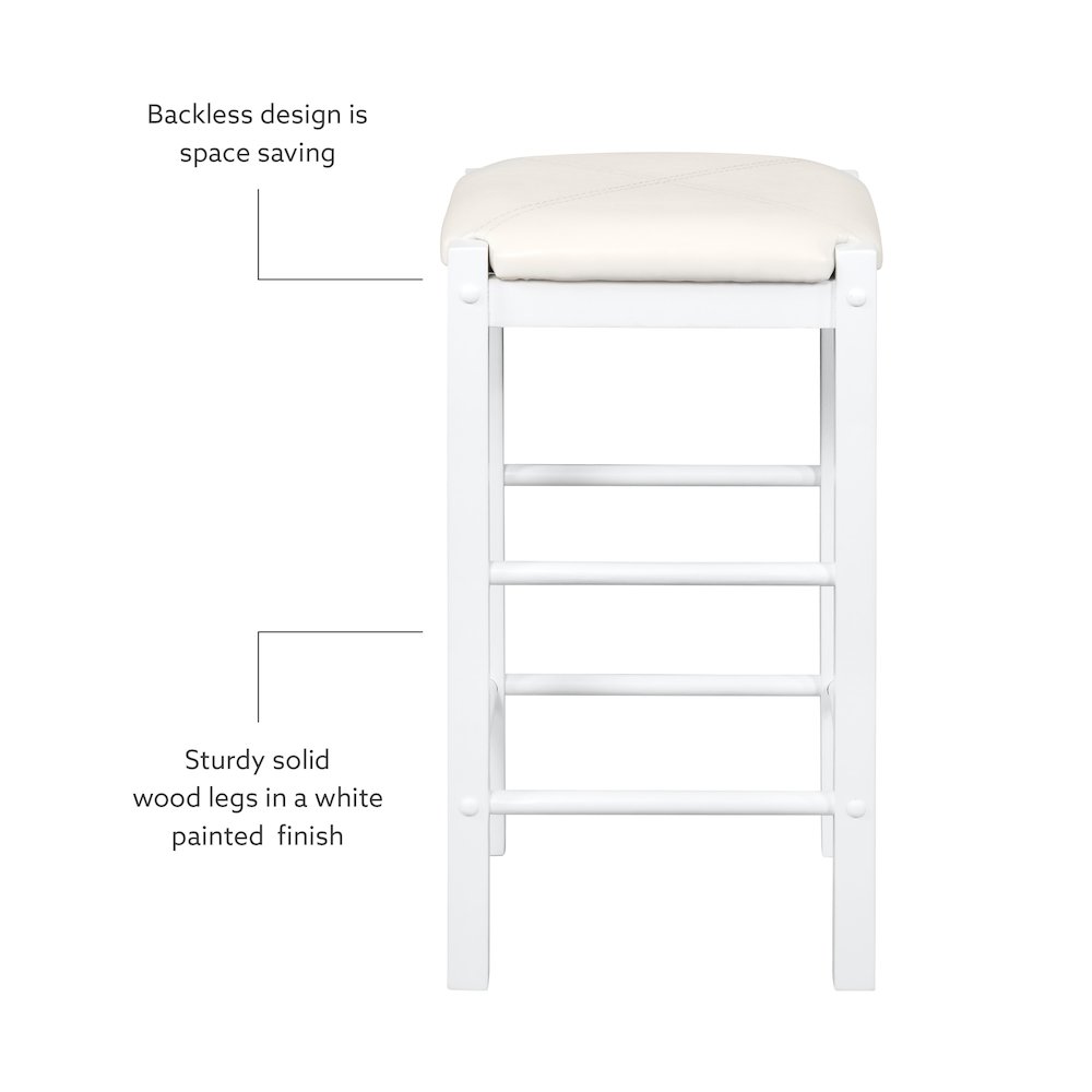 Lancer 3 Piece Tavern Set, White Faux Marble. Picture 10