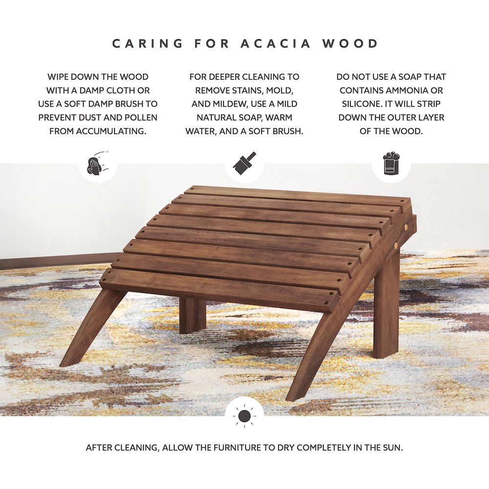 Acorn Adirondack Ottoman. Picture 12