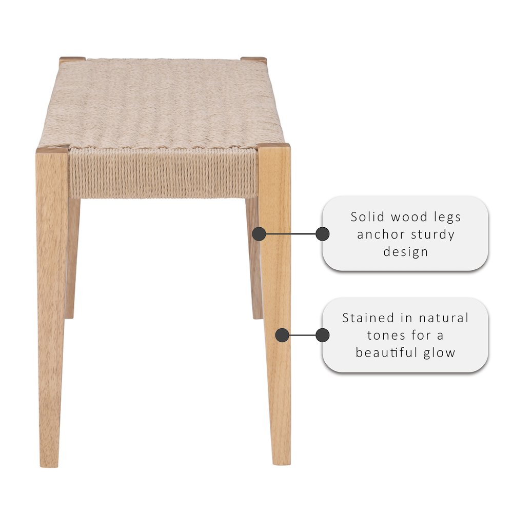 Cadence Dining Bench Natural. Picture 10