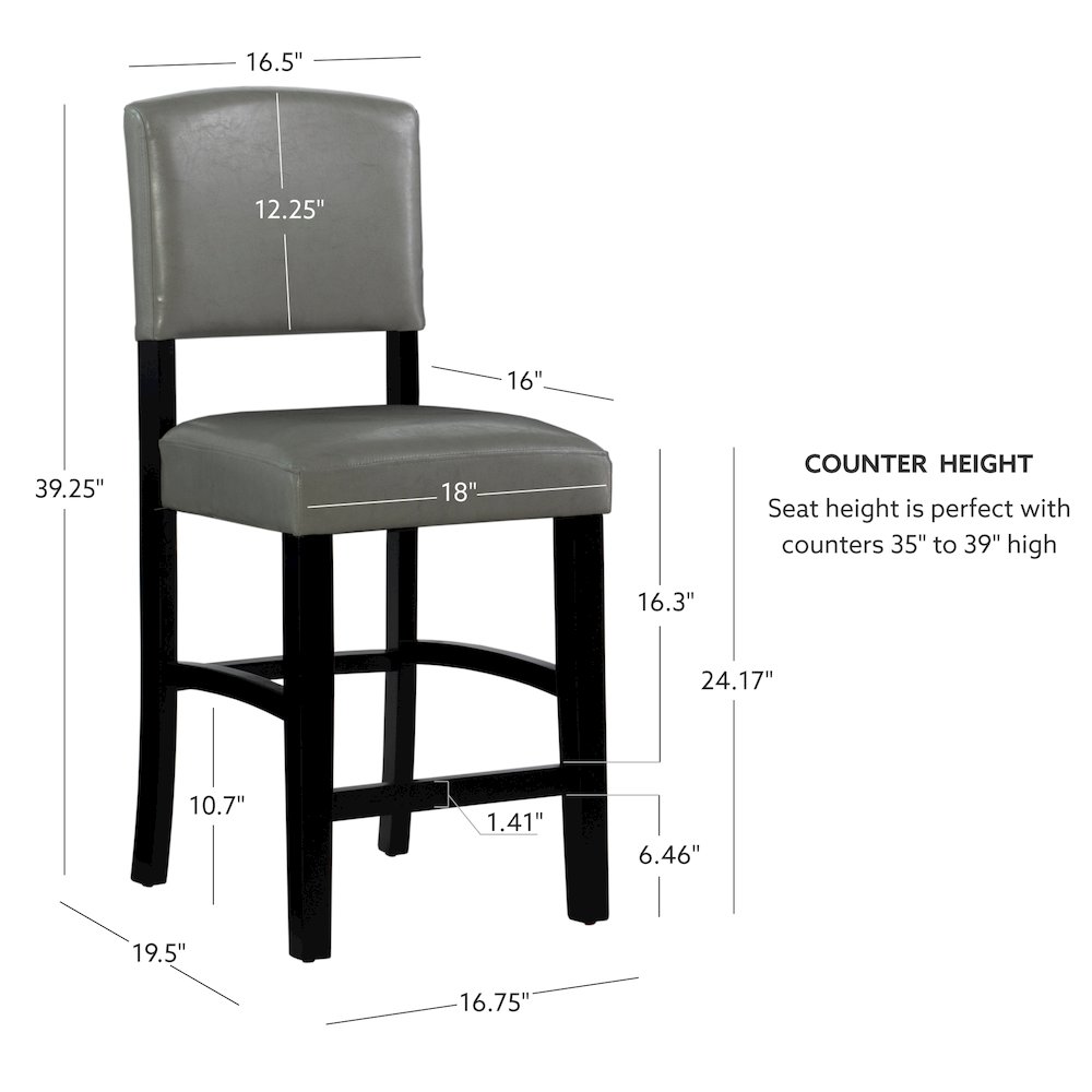 Monaco Counter Stool Gray. Picture 7