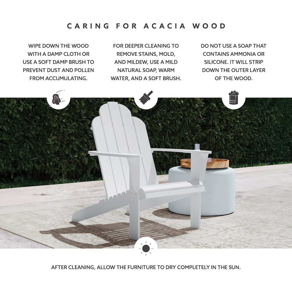 White Adirondack Chair. Picture 11