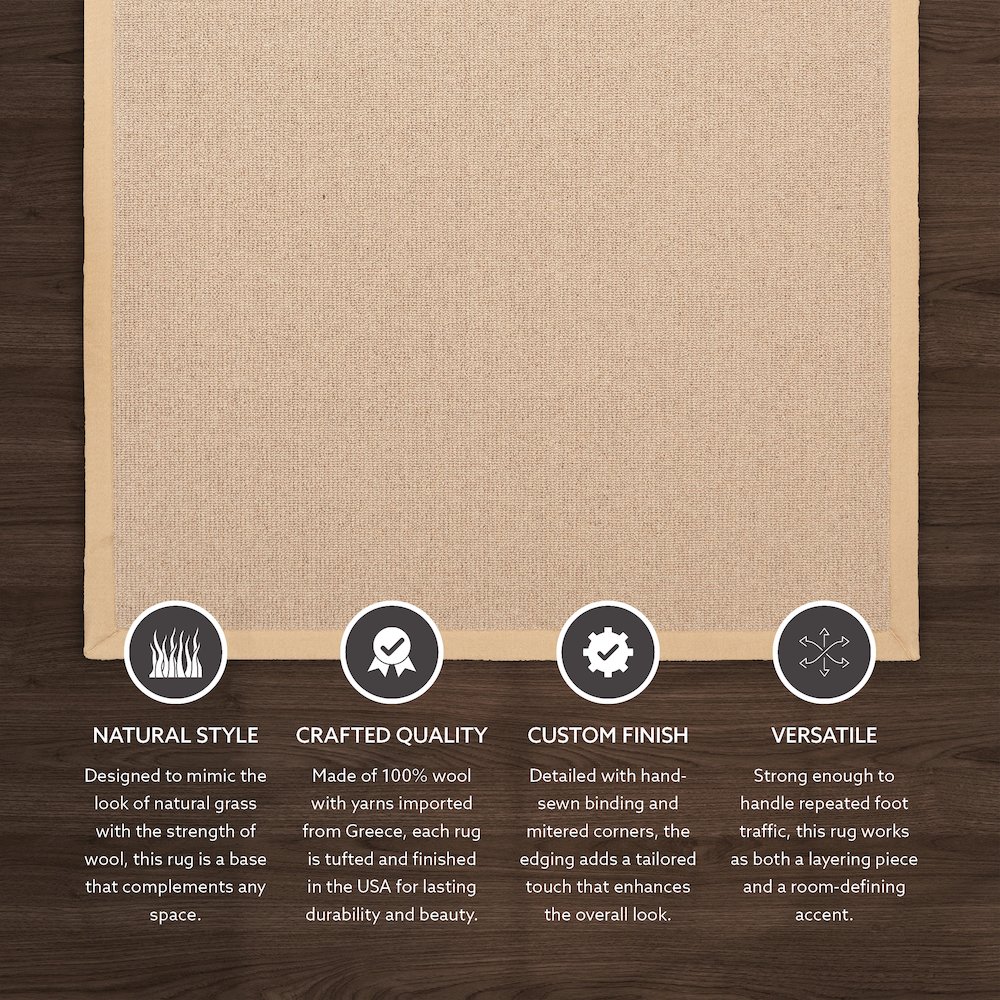 Athena Natural & Black 1.10x2.10, Rug. Picture 2