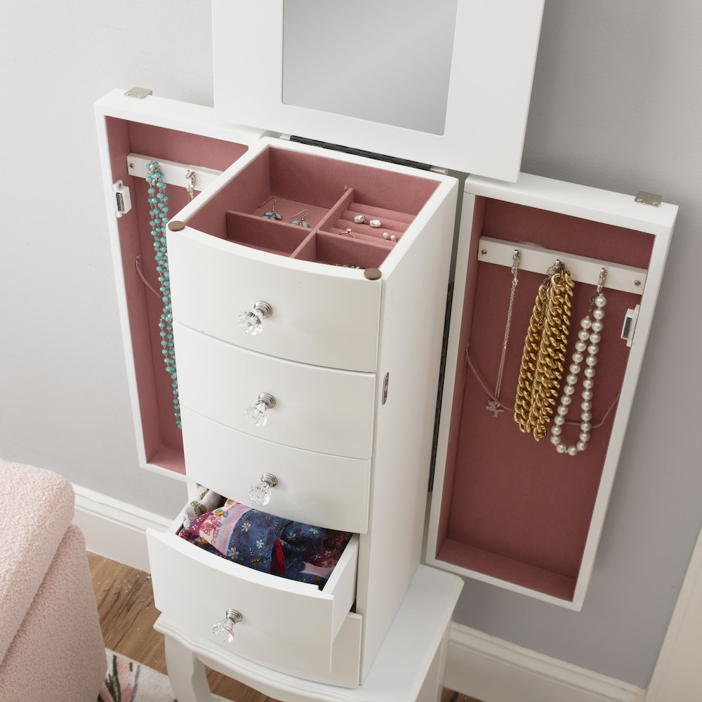 White Jewelry Armoire. Picture 6