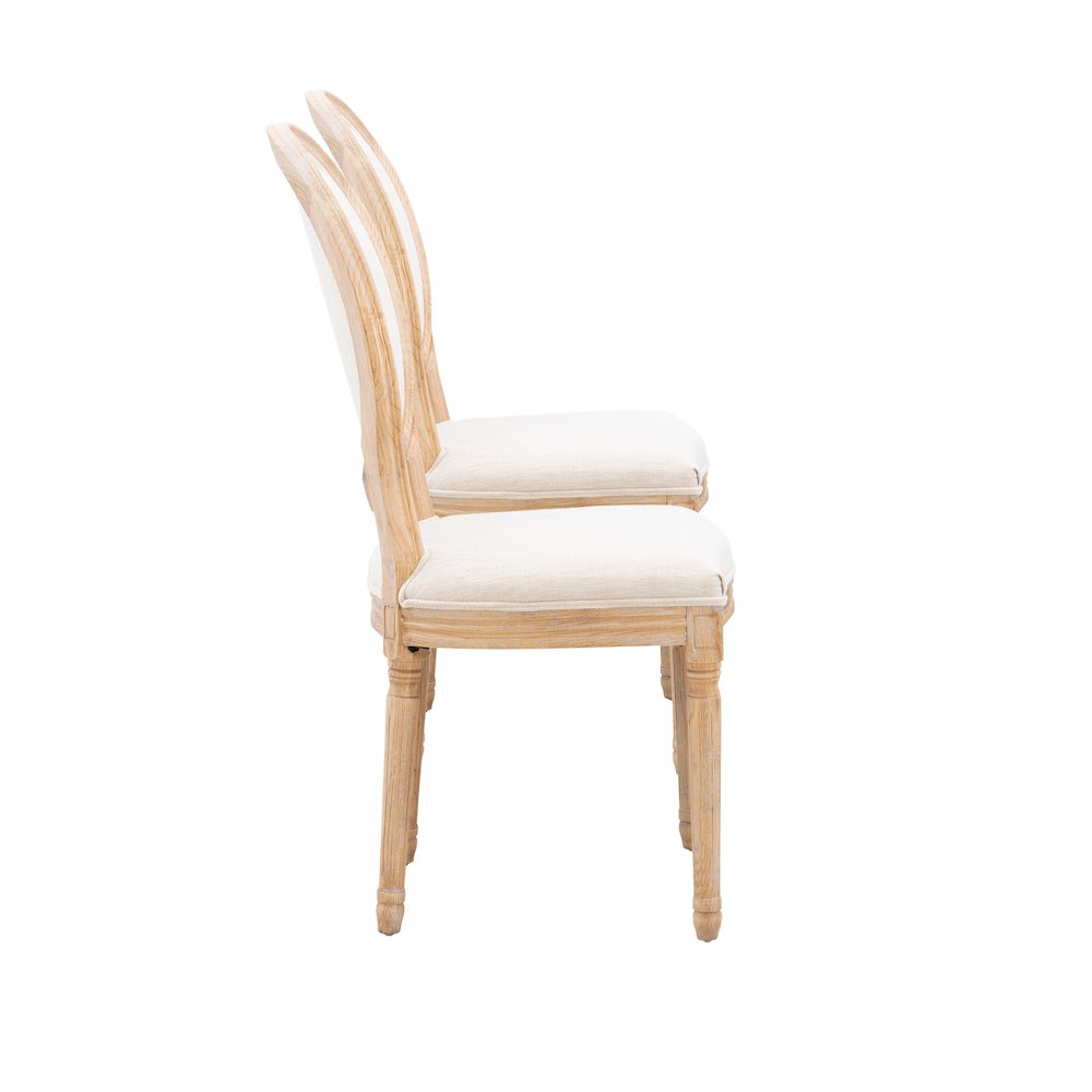 Avalon Linen Oval Back Chair Set Of Two. Picture 4