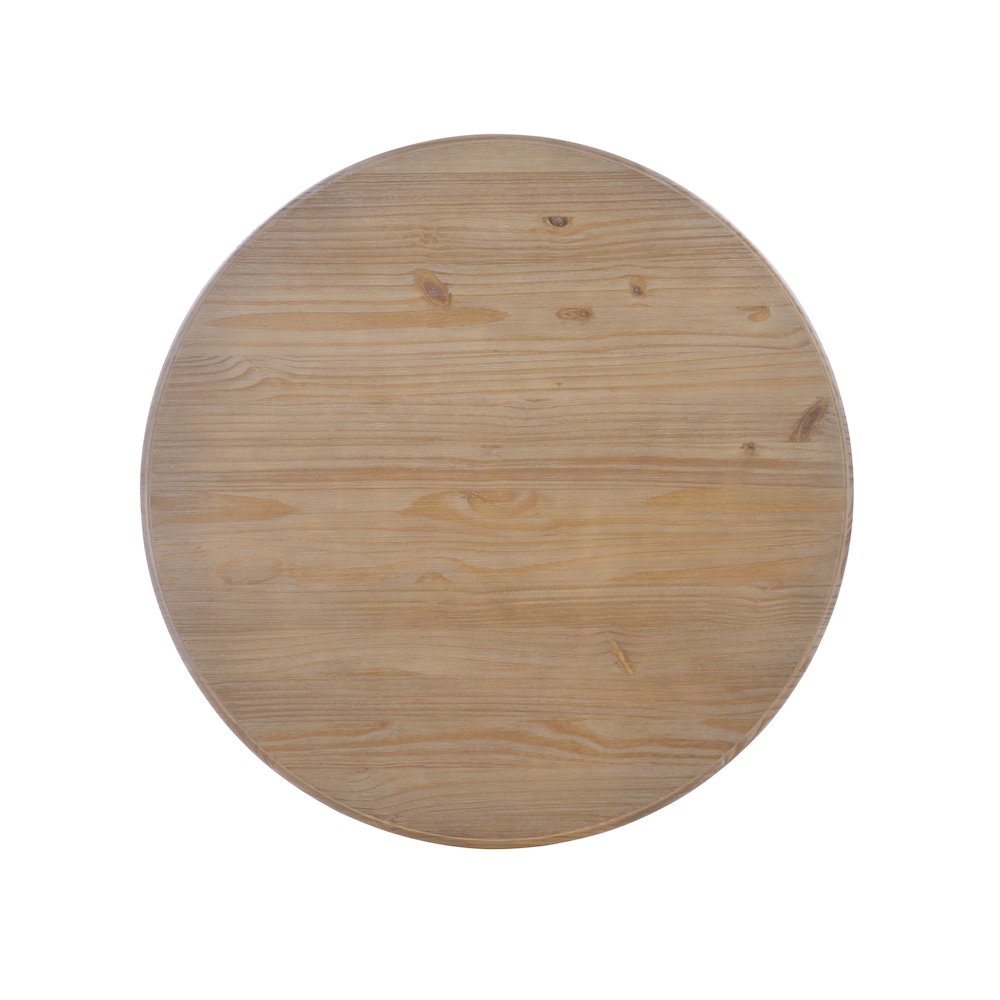 Tobin Pedestal Dining Table, Natural And White. Picture 2