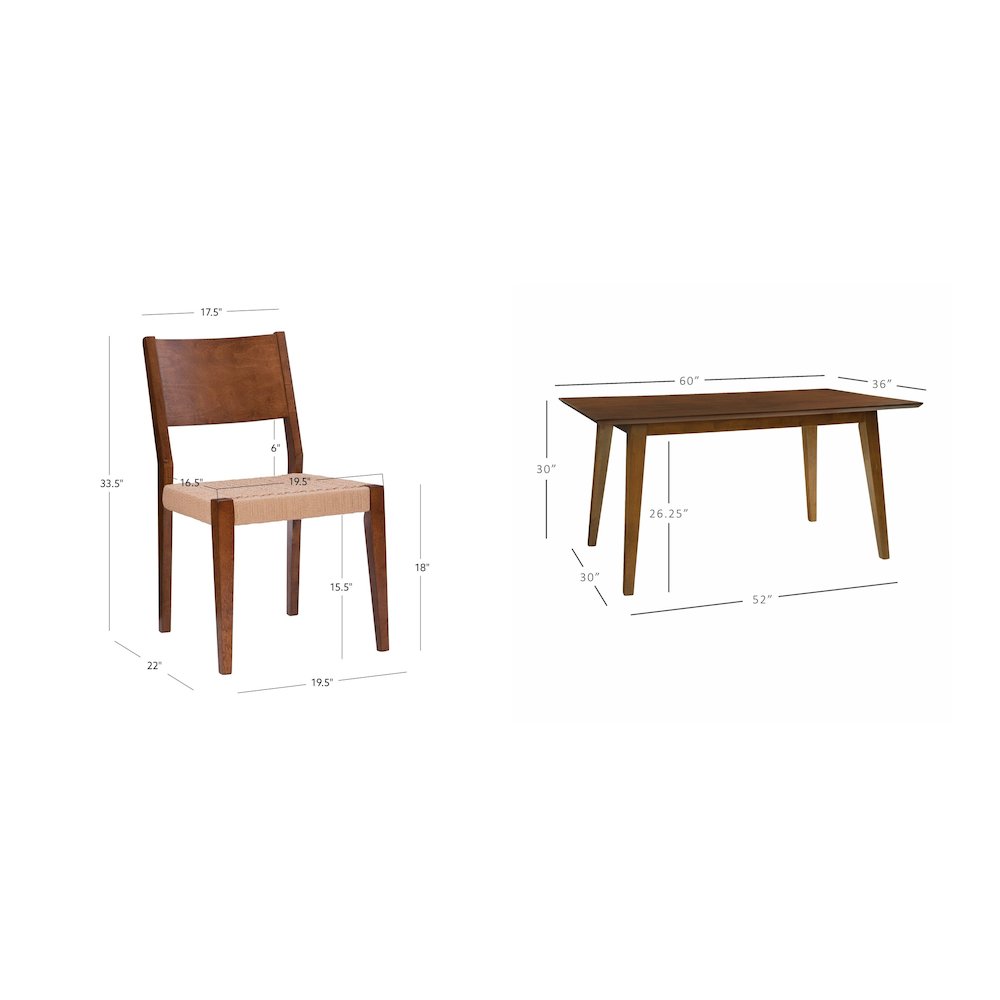 Cadence 5Pc Dining Set Brown. Picture 14