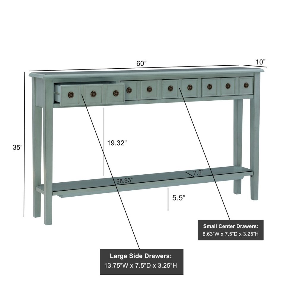 Sadie Teal Long Console. Picture 13