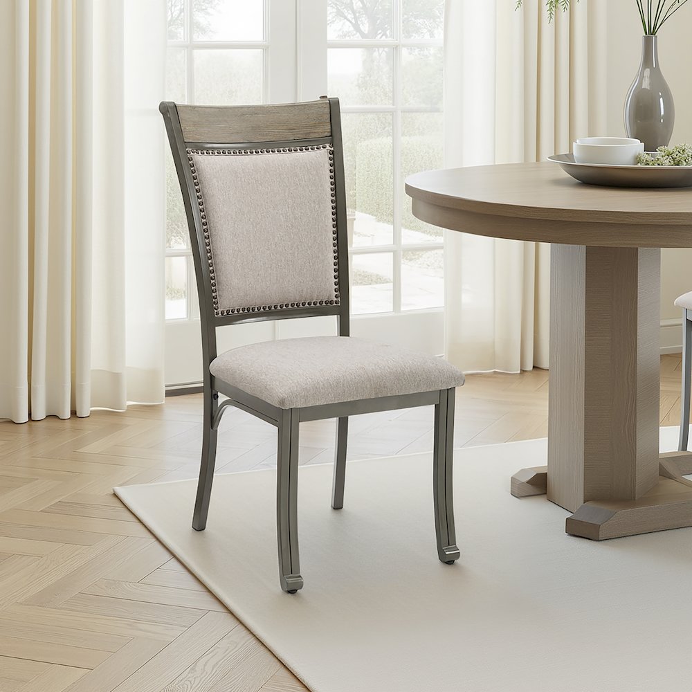Franklin Dining Side Chair Pewter 2 Pack. Picture 6
