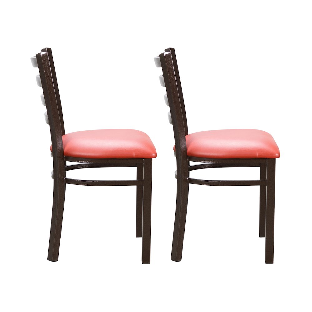 Baxter Metal Side Chair Red Set Of 2. Picture 5