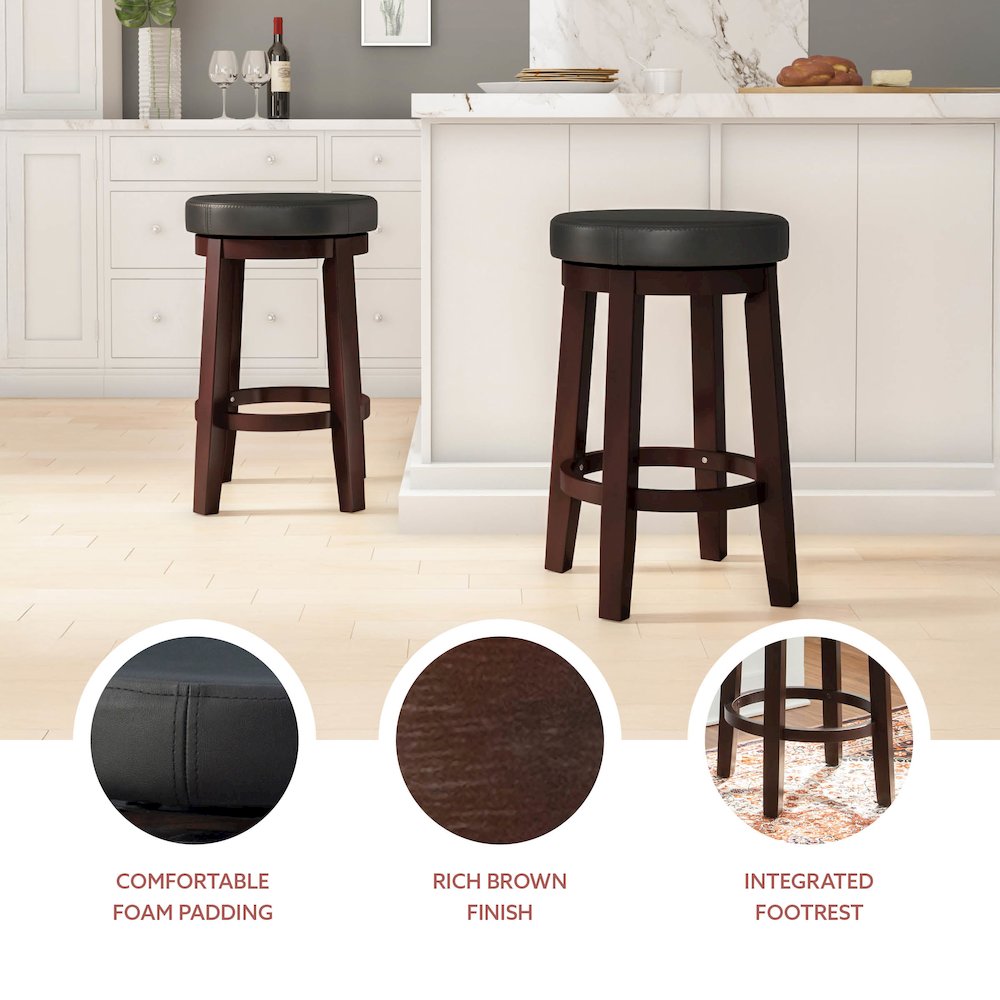 Maya Black 24 Inches Counter Stool. Picture 10