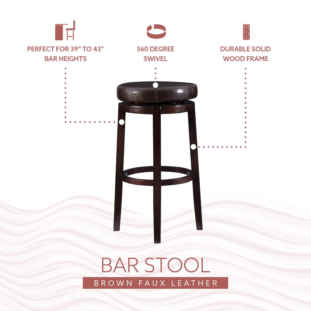Maya Brown 29 Inches Bar Stool. Picture 12