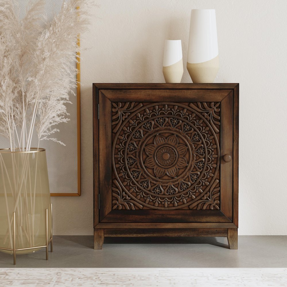 Grace Accent Cabinet Dark Brown. Picture 6