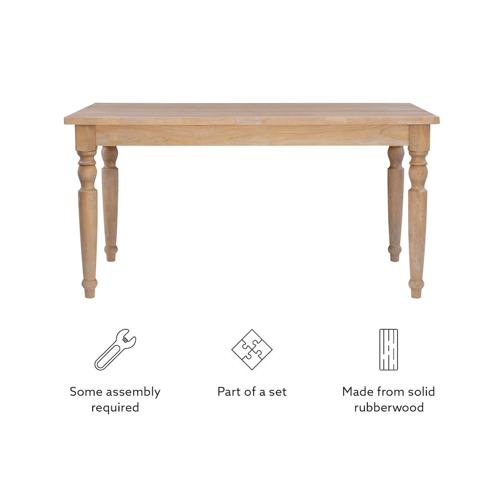 Avalon Light Natural Brown Rectangle Table. Picture 10