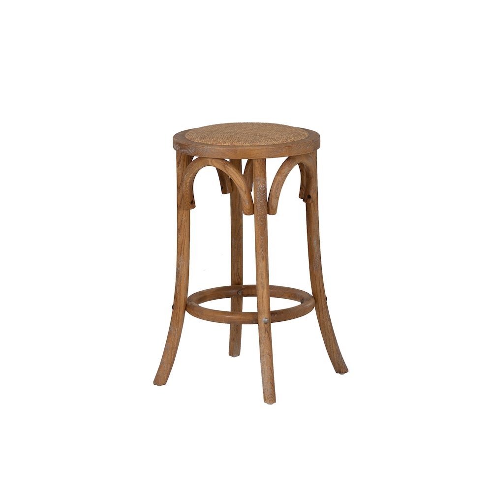 Rae Rattan Seat Backless Counter Stool. Picture 7