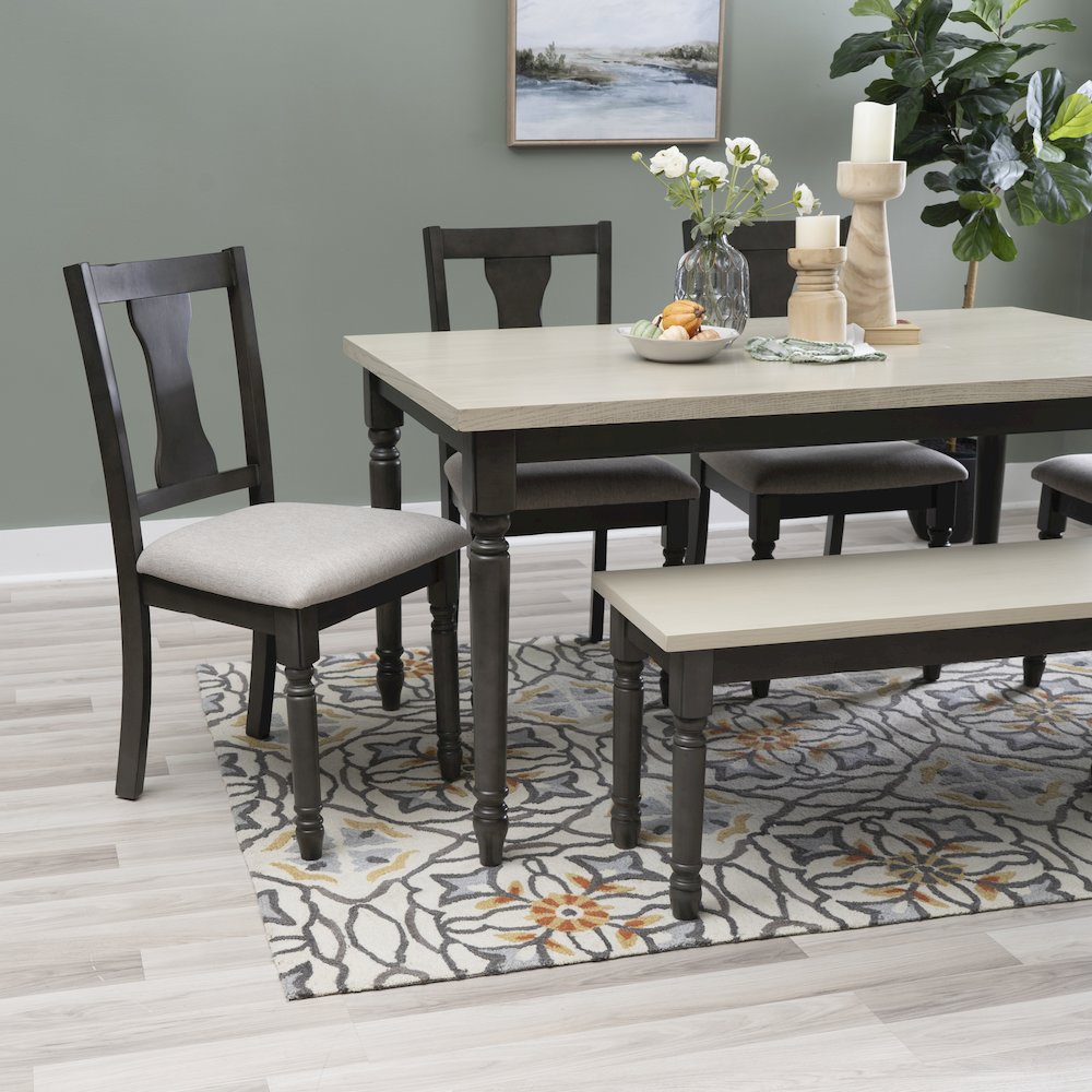 Willow 6 PC Grey Dining Set. Picture 3