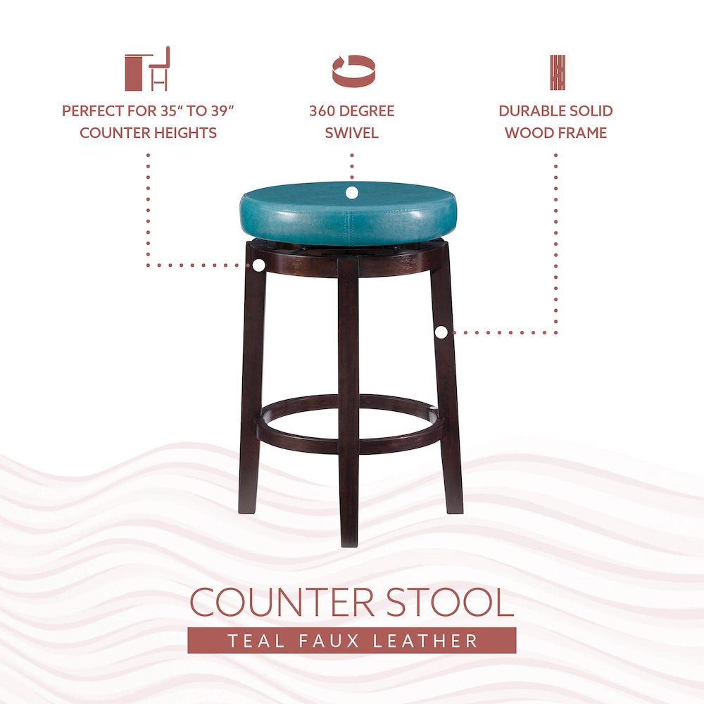 Maya Teal 24 Inches Counter Stool. Picture 12
