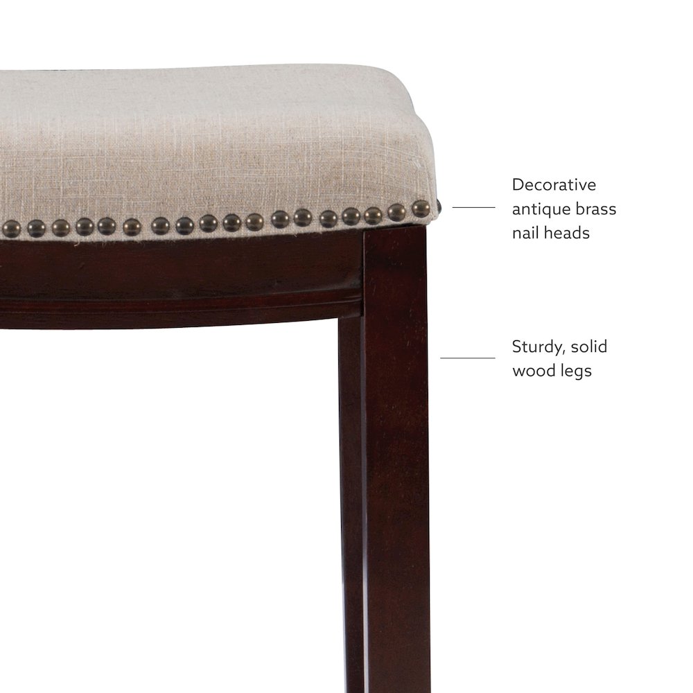 Claridge Linen Counter Stool. Picture 11