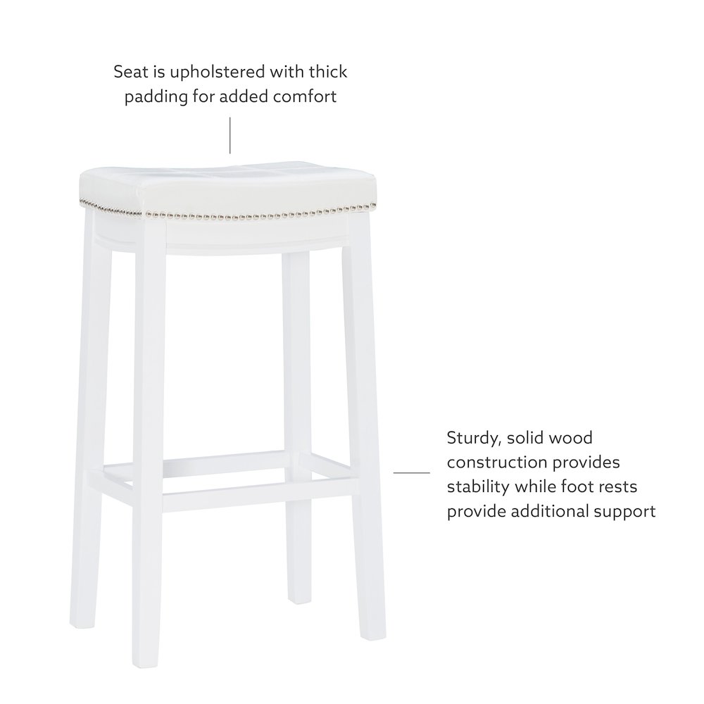 Claridge Barstool White. Picture 10