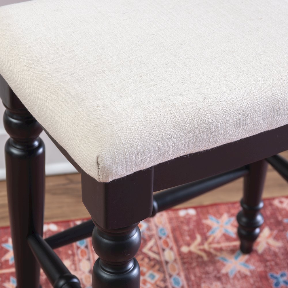 Marino Black Backless Counter Stool. Picture 4