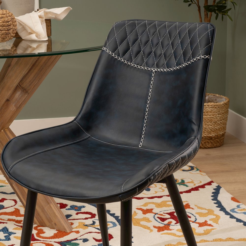 Edler Blue Dining Chairs, Set Of Two. Picture 4