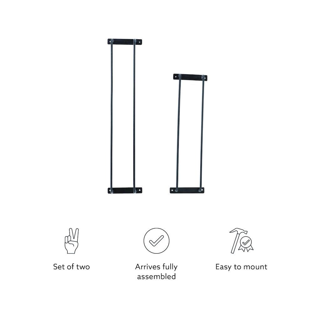 Triston Metal Towel Rack 2Pk Black. Picture 12