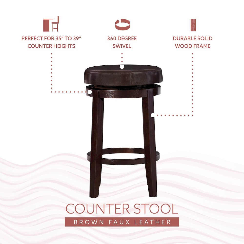 Maya Brown 24 Inches Counter Stool. Picture 8