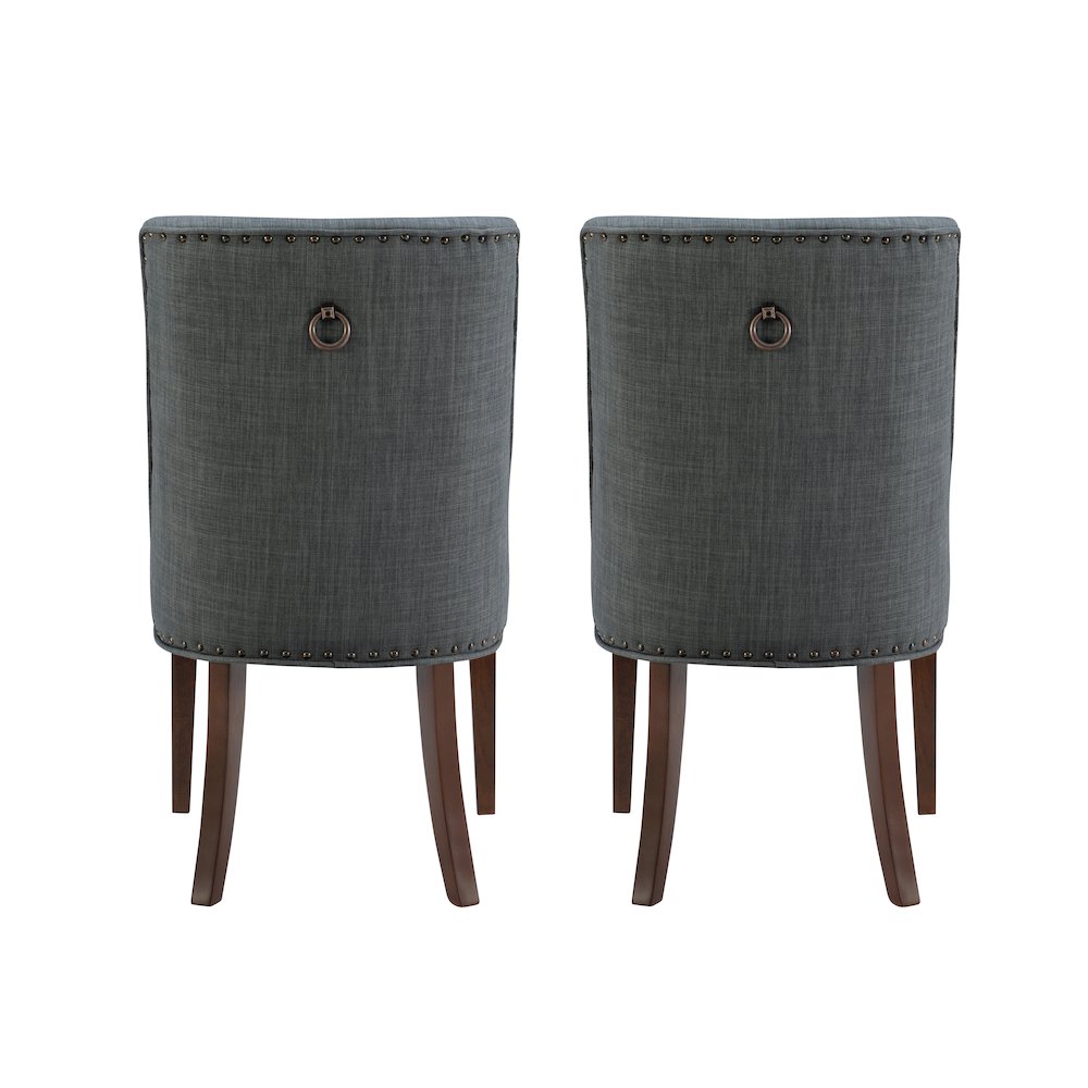 Adler Dining Chair Espresso Grey Set of Two. Picture 7