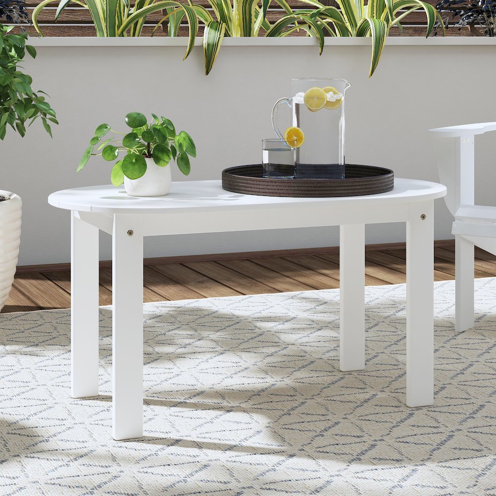Adirondack White Coffee Table. Picture 4