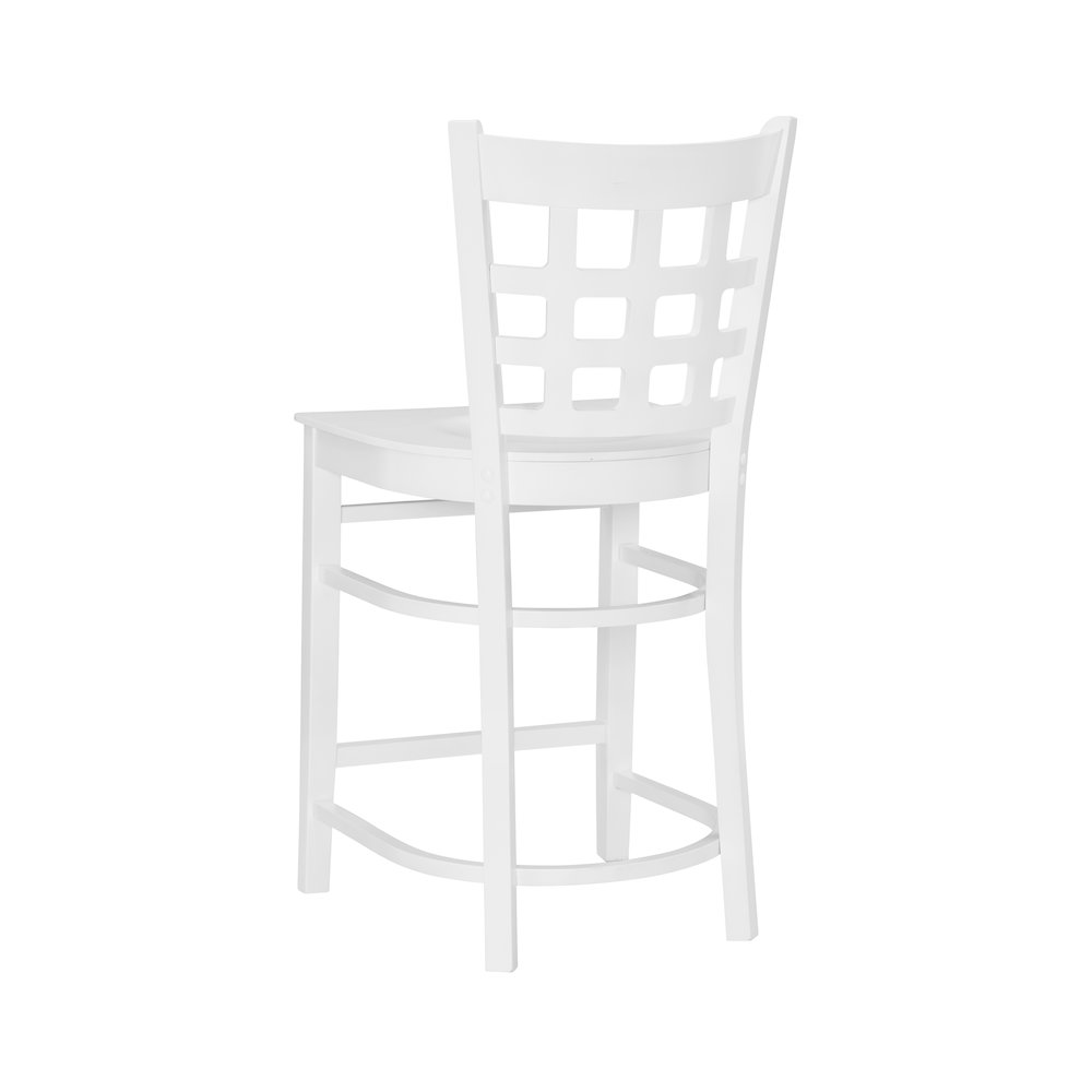 Lola Counter Stool White Set Of 2. Picture 9