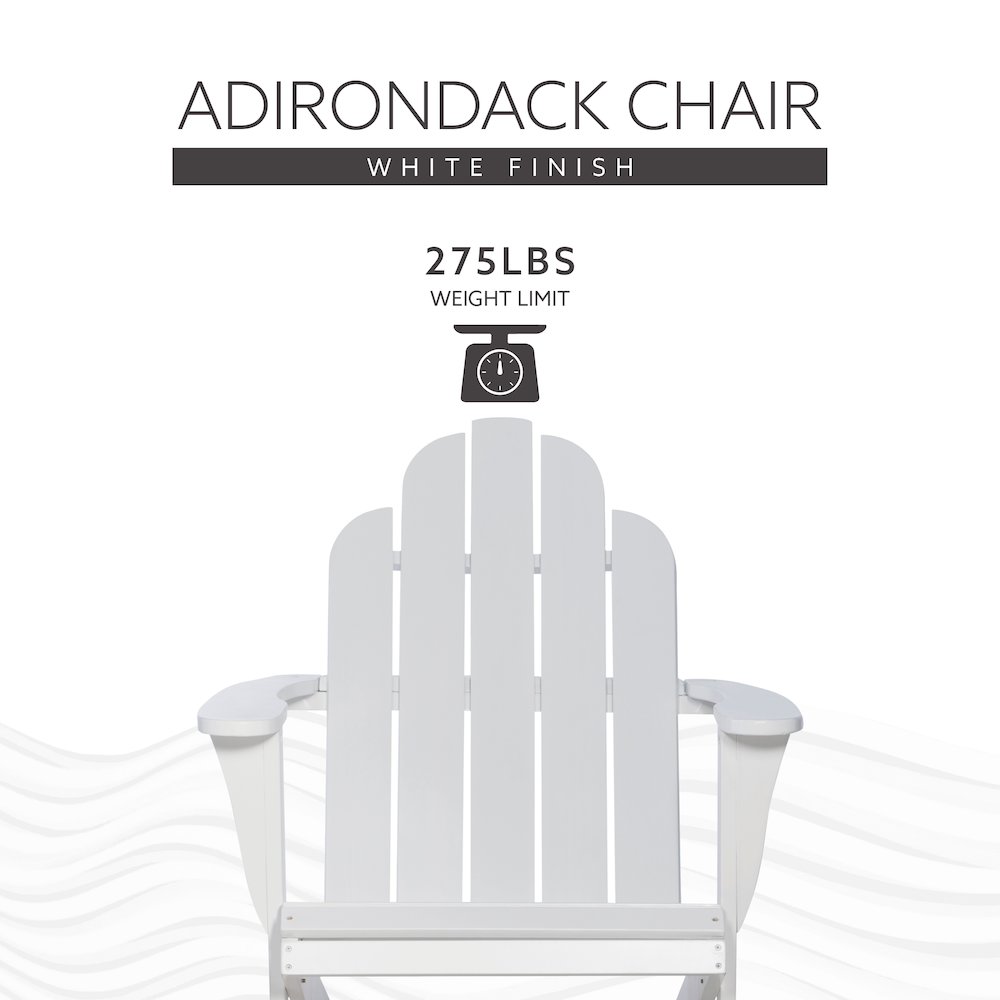 White Adirondack Chair. Picture 14