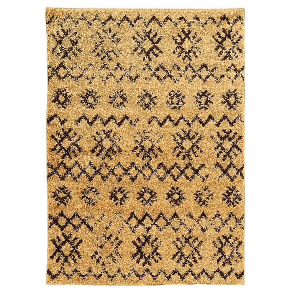 Moroccan Mekenes Camel & Brown 5x7, Rug. Picture 1
