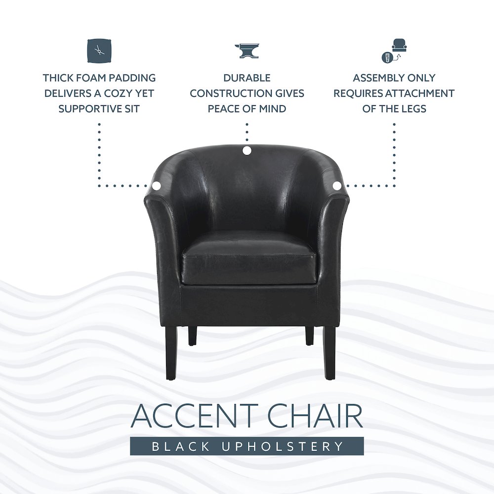 Simon Black Club Chair. Picture 10