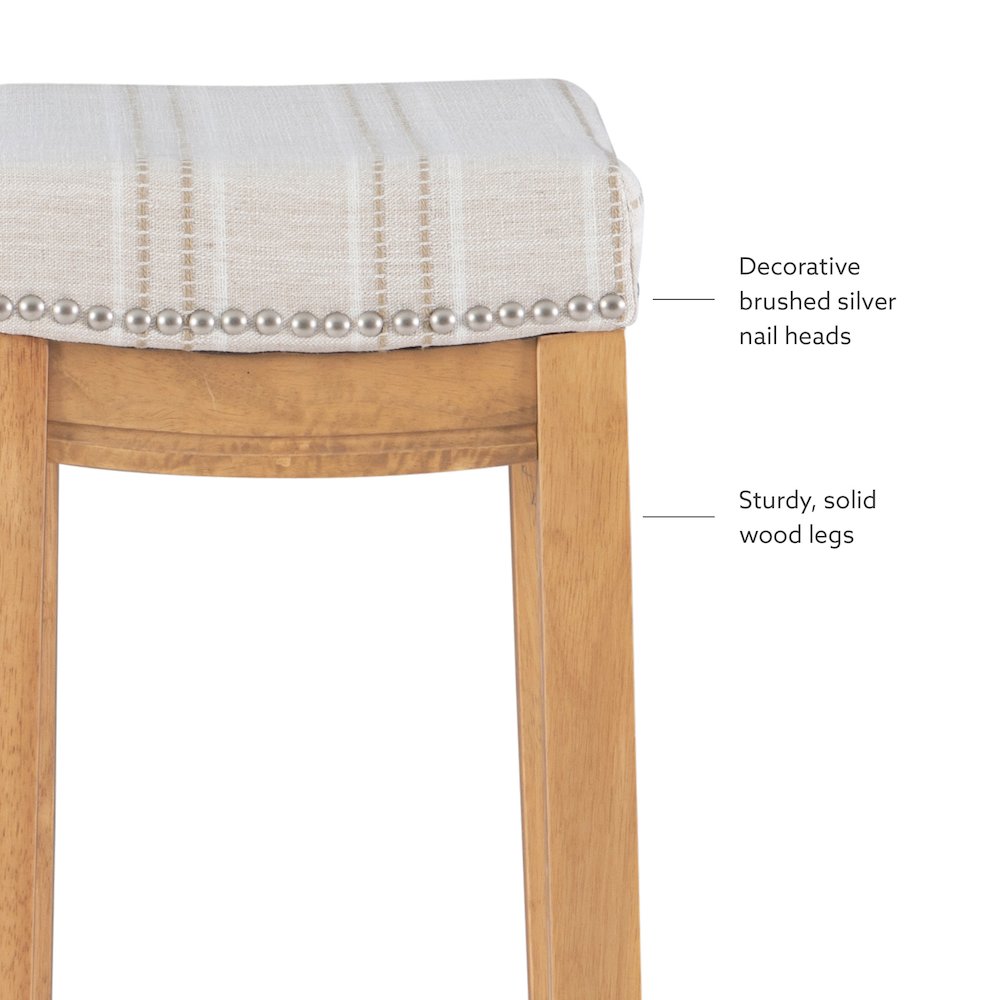Claridge  Linen Striped Bar Stool. Picture 11