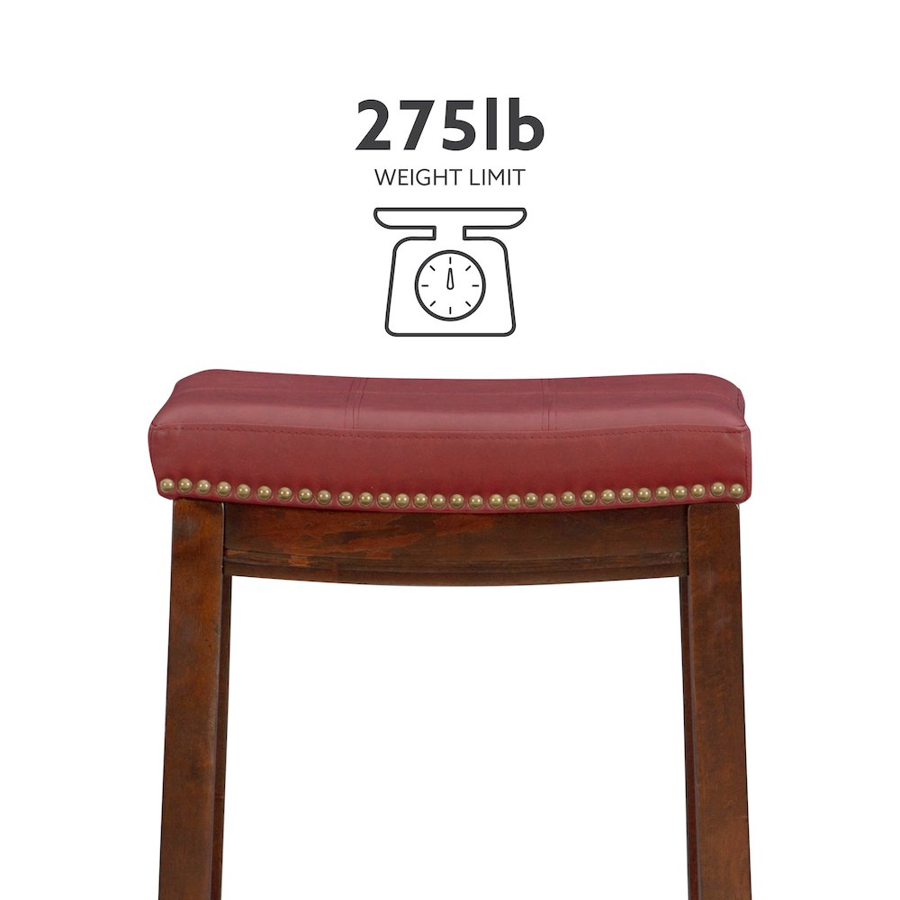 Claridge Red Counter Stool. Picture 13