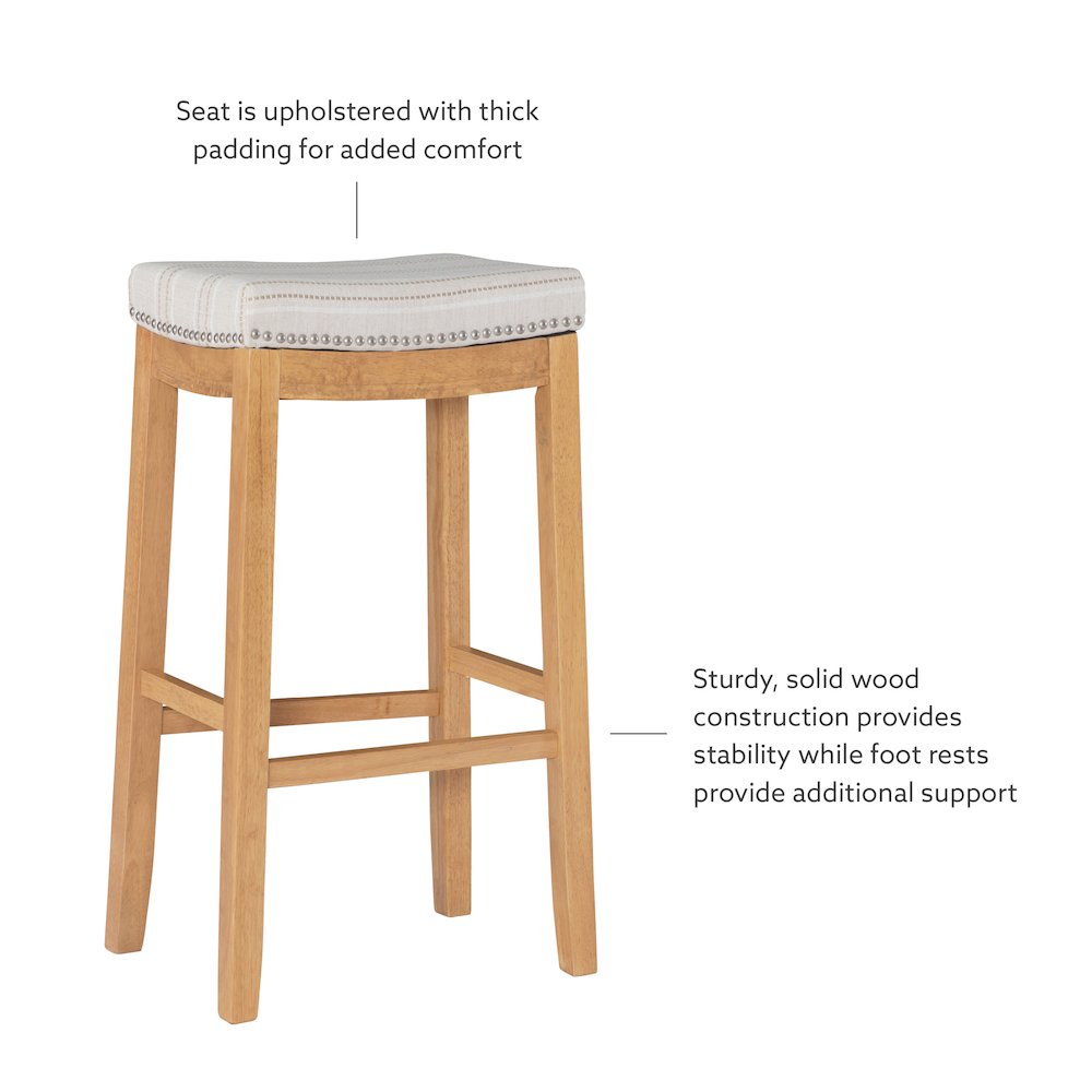 Claridge  Linen Striped Bar Stool. Picture 10