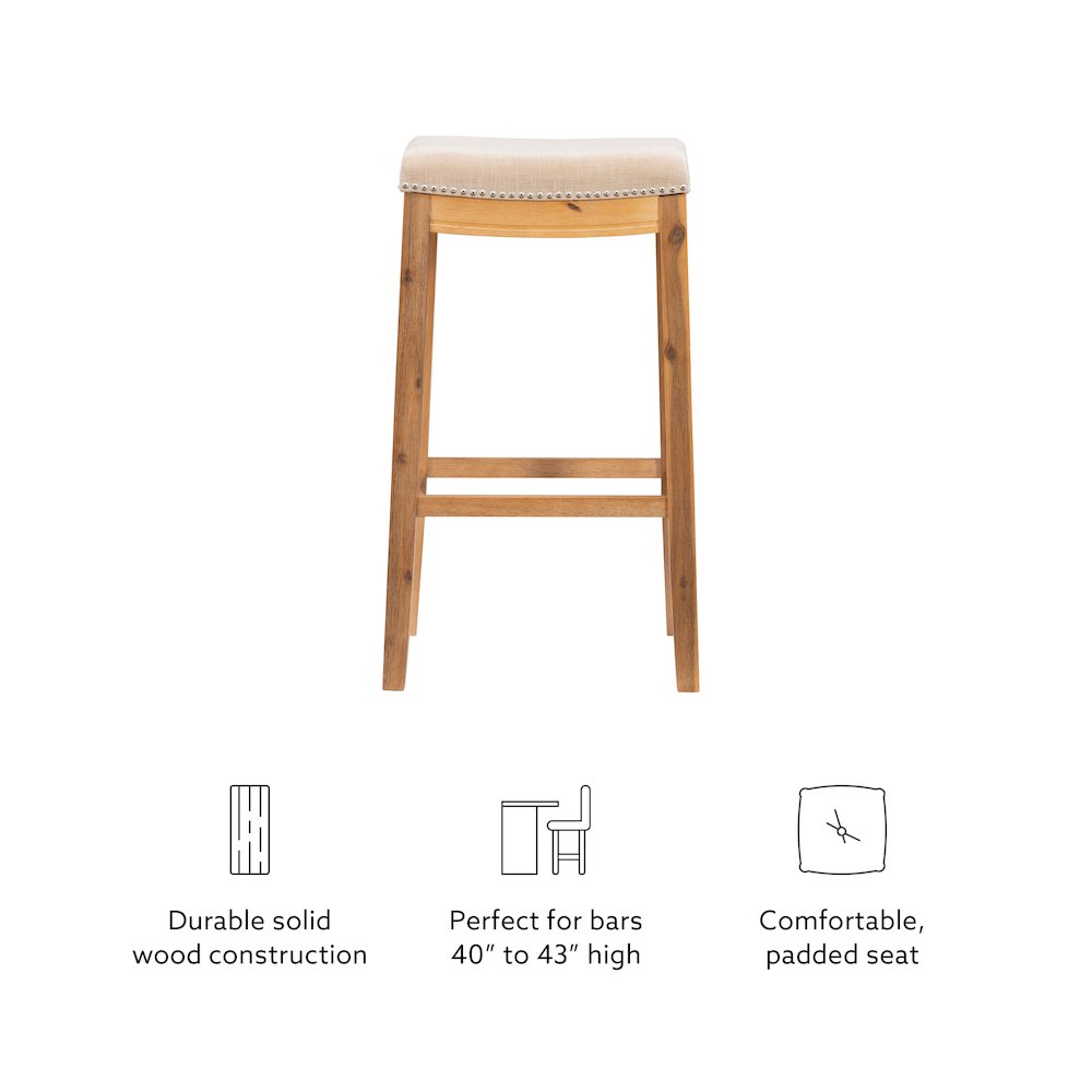 Claridge Acacia Bar Stool. Picture 12