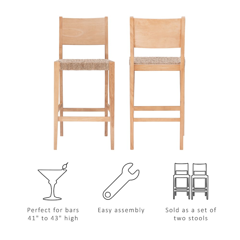 Cadence Barstool Natural Set Of 2. Picture 14