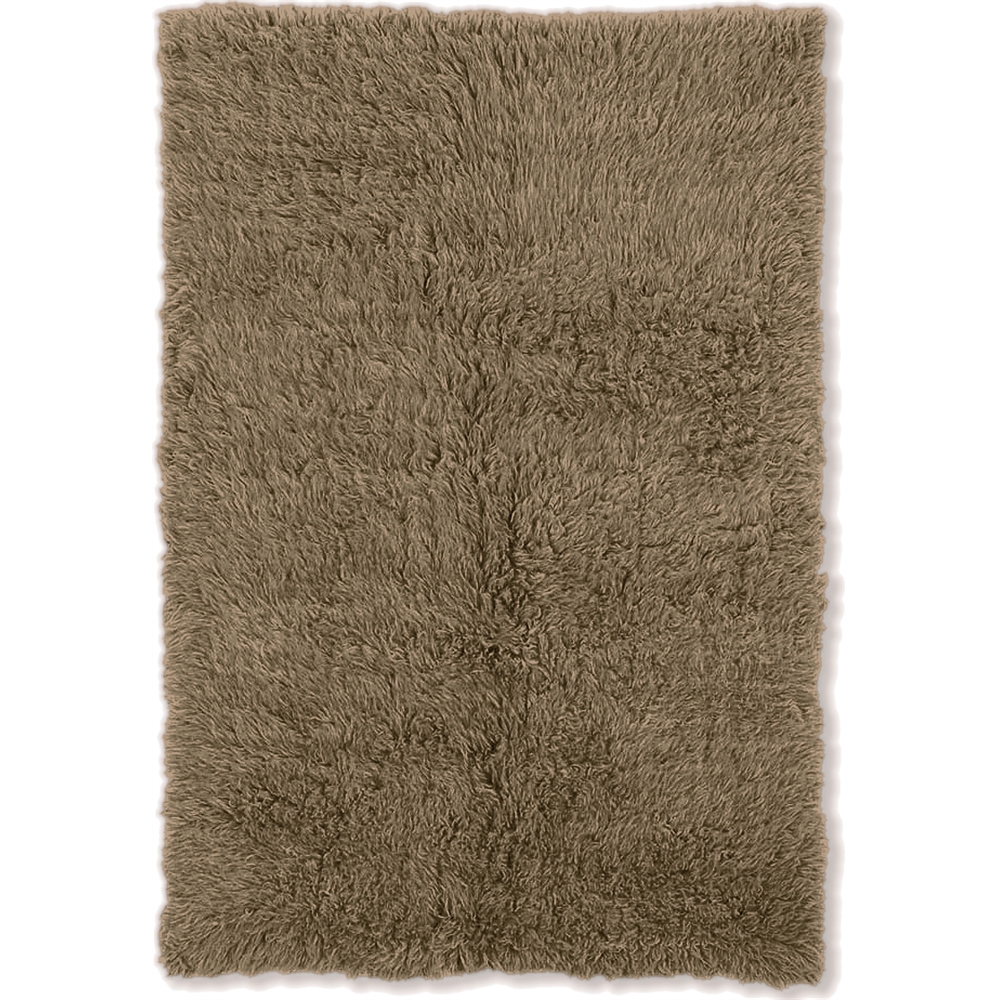 New Flokati 1400grams Mushroom  8 x 10 Rug. Picture 1