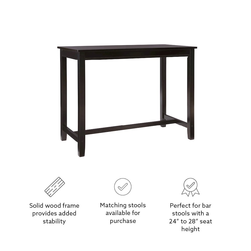 Claridge Counter Pub Table Black. Picture 11