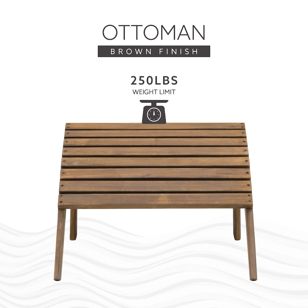 Acorn Adirondack Ottoman. Picture 15