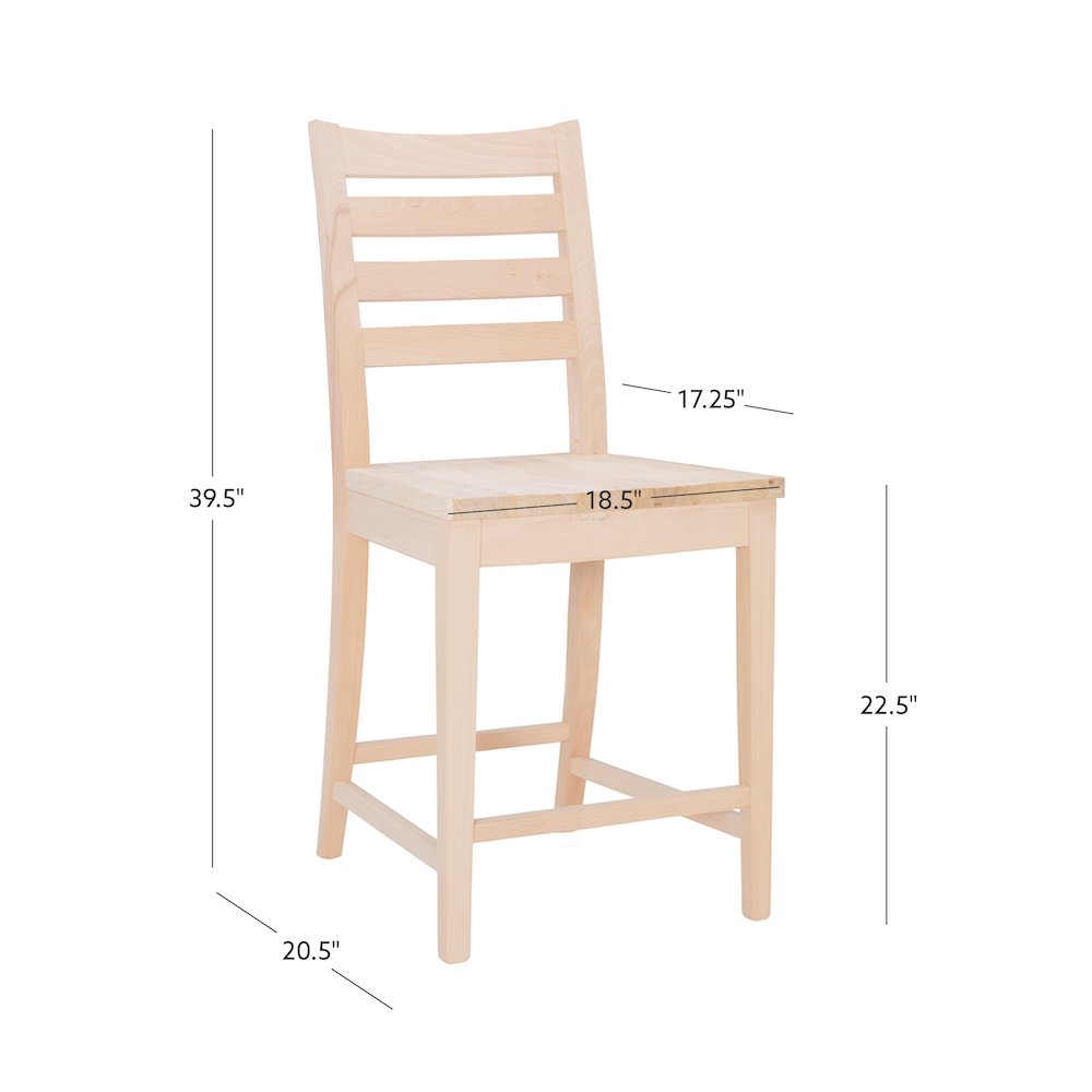Flynn Counter Stool Unfinished Set Of 2. Picture 15
