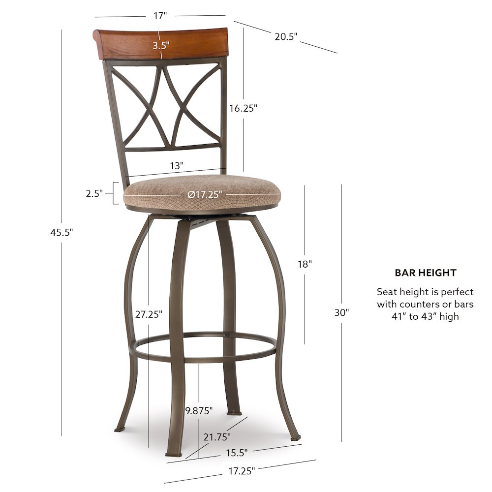 Hamilton Swivel Bar Stool. Picture 9