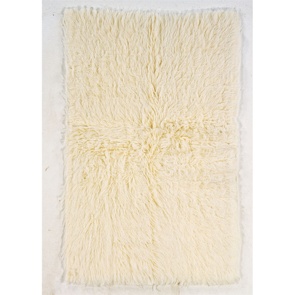New Flokati 1400gram Natural 8Rd, Rug. Picture 1