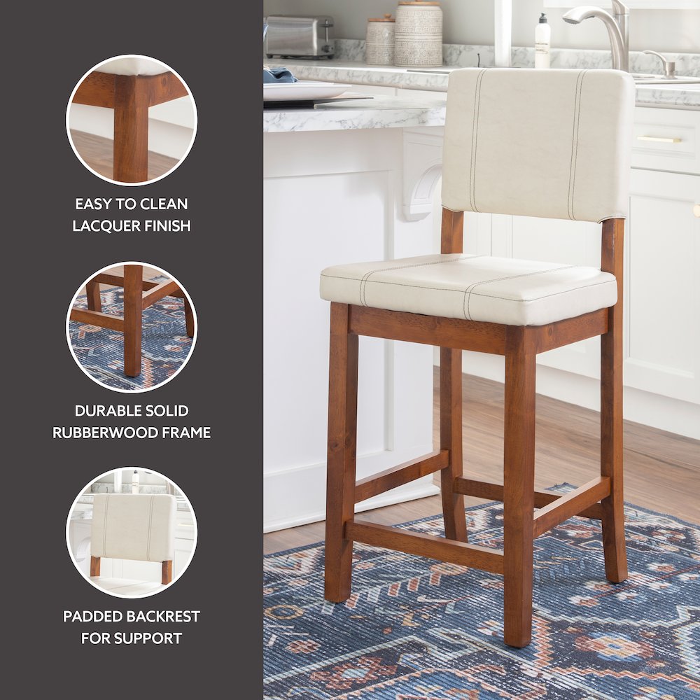 Milano Counter Stool Cream. Picture 10