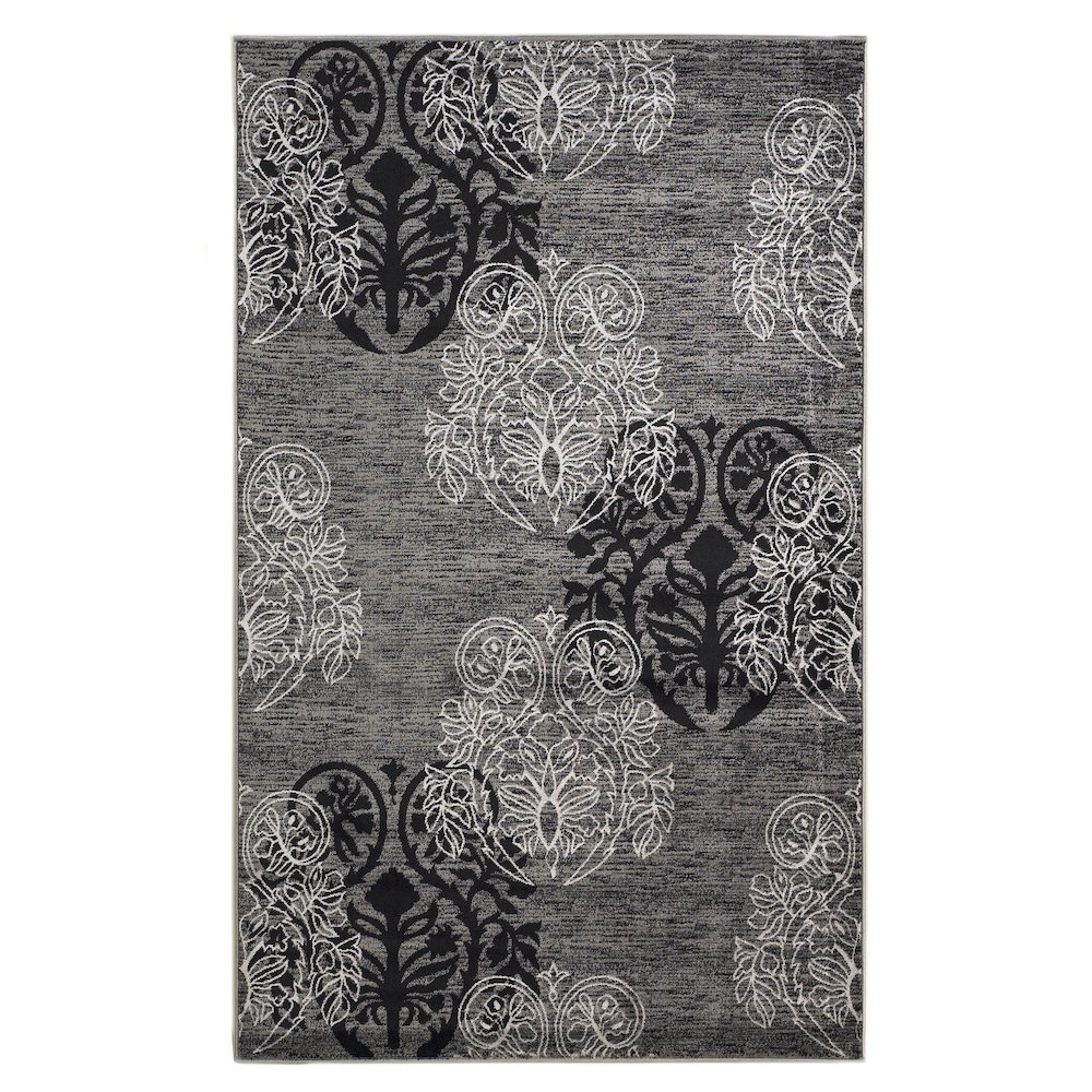 Milan Lana Grey & Black 5x7.6, Rug. Picture 2